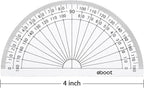 EBOOT 50 Pcs Math Protractors Plastic Protractor 180 Degrees, 4 Inches - Image 3