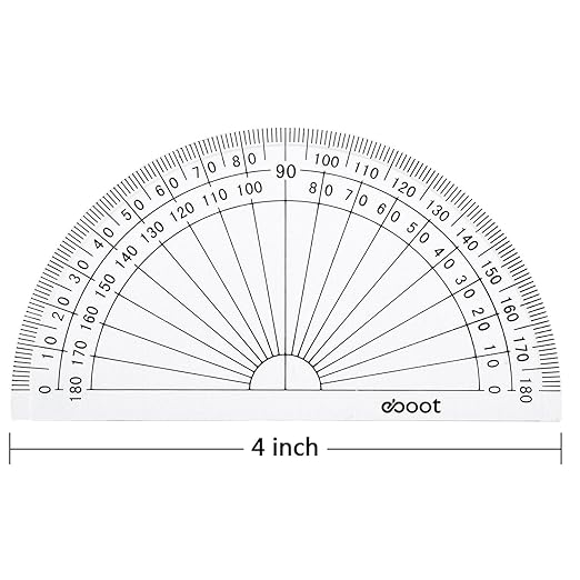 eBoot 28 Pack Clear 180 Degree Plastic Protractors - Image 3