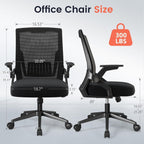 gtplayer ergonomic office chair with flip-up armrests executive shown in use