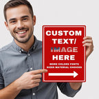 Custom Sign Left or Right Arrow, Glow in the Dark/Reflective Option, Customize - Image 2