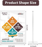 NIUBEE 6 Pack Acrylic Sign Holder 8.5 x 11 - Image 2