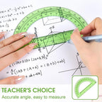 Hoiny 10 Pack Clear Protractor, 6 Inch Plastic Protractors, 180 Degrees - Image 6