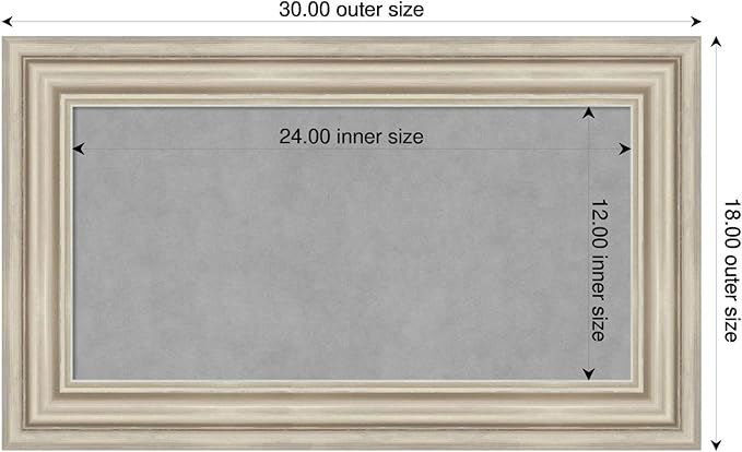 Amanti Art Silver Framed Magnetic Board 18x30 Small Vision Board - Image 2