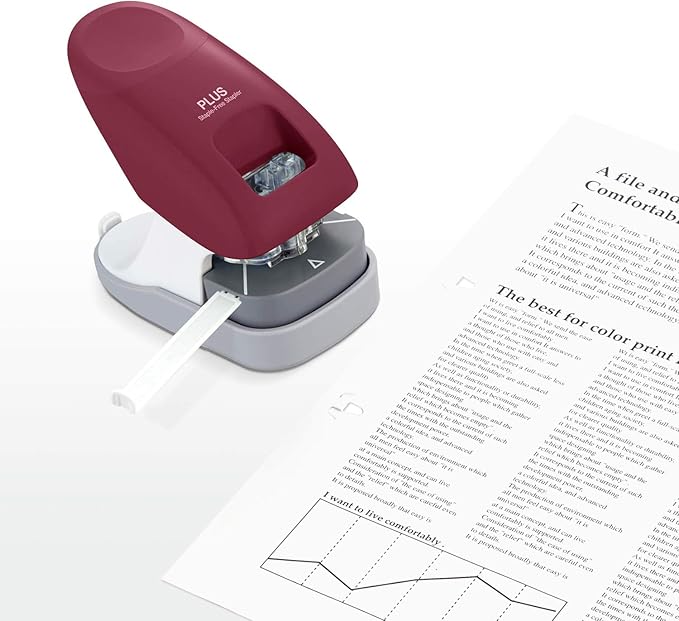 Plus Paper Clinch Desktop Staple-Free Stapler - Image 3