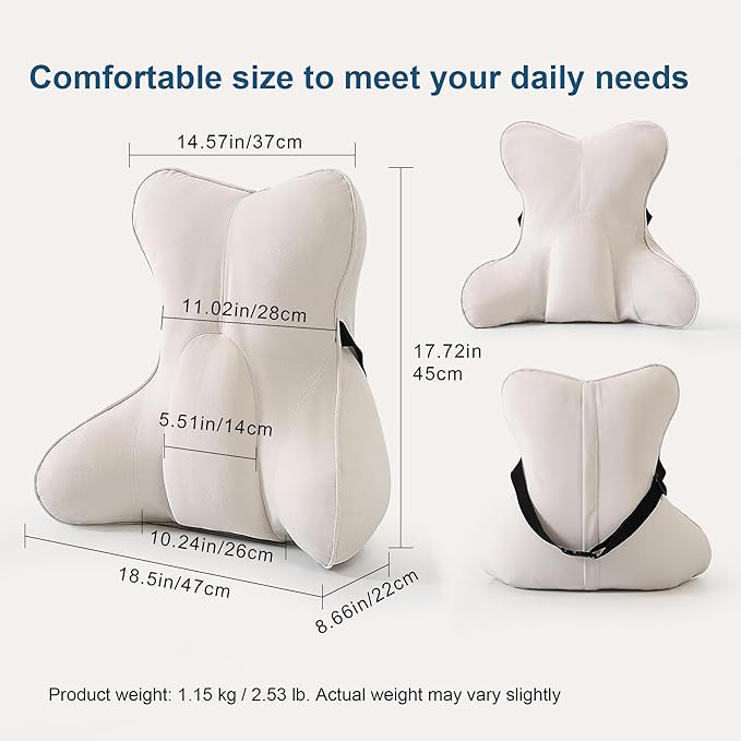 Ailuteie Lumbar Support Pillow – Multi-Functional Ergonomic Back Cushion - Image 2
