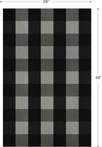 GENIMO Checkered Rug 27.5x44 inches Black and White Outdoor Rug Buffalo Plaid - Image 2
