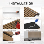 neatiease wood panels for wall, 4-piece 120" x, package contents