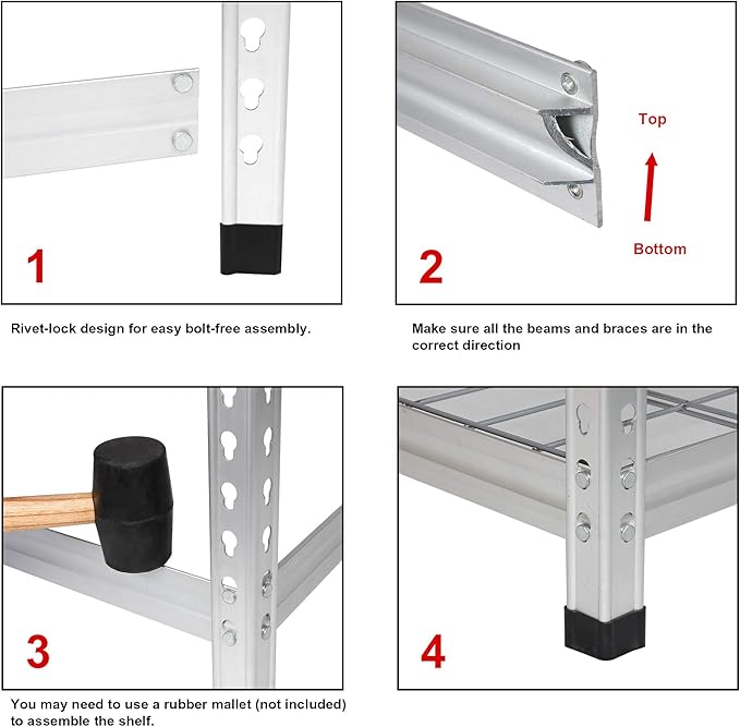 Amazon Basics 5 Shelf, High-Grade Aluminum, Adjustable, Shelving Unit - Image 7