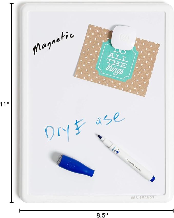 U Brands Contempo Magnetic Small Whiteboard, 8.5” x 11”, Mini White Board - Image 7