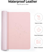 YSAGi Leather Desk Protector, Office Mat, Large Mouse Mat, Non-Slip PU Leather - Image 4