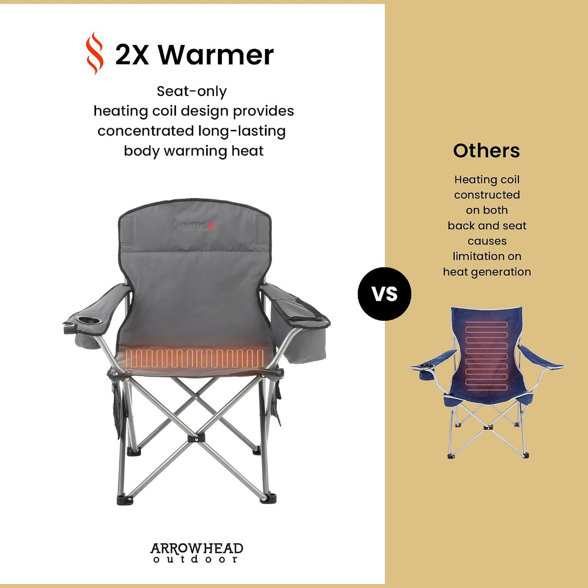 ARROWHEAD OUTDOOR Folding Hammock Chair, Heavy Duty Camping Seat