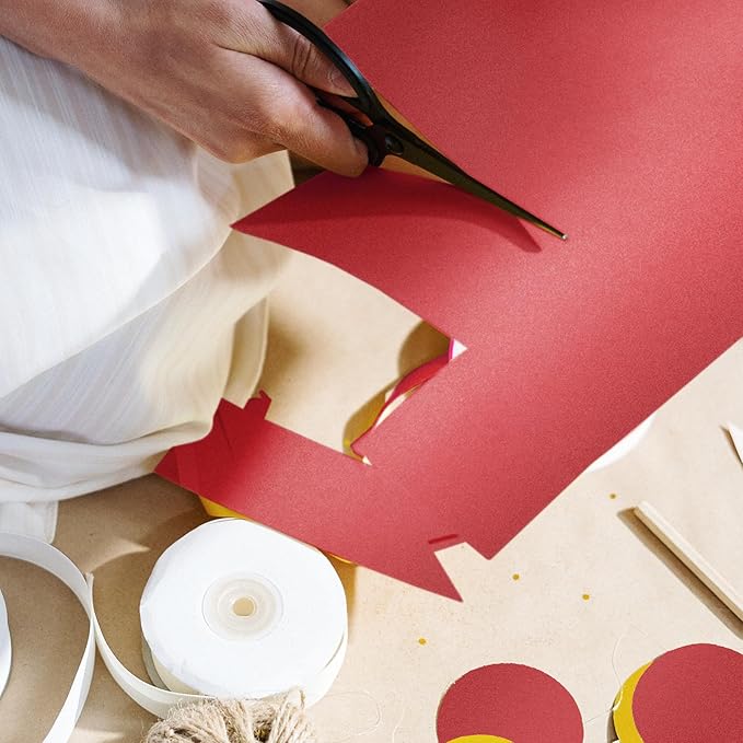 100 Sheets Red Shimmer Cardstock 8.5 x 11 Red Paper, Goefun 80lb Card Stock - Image 5