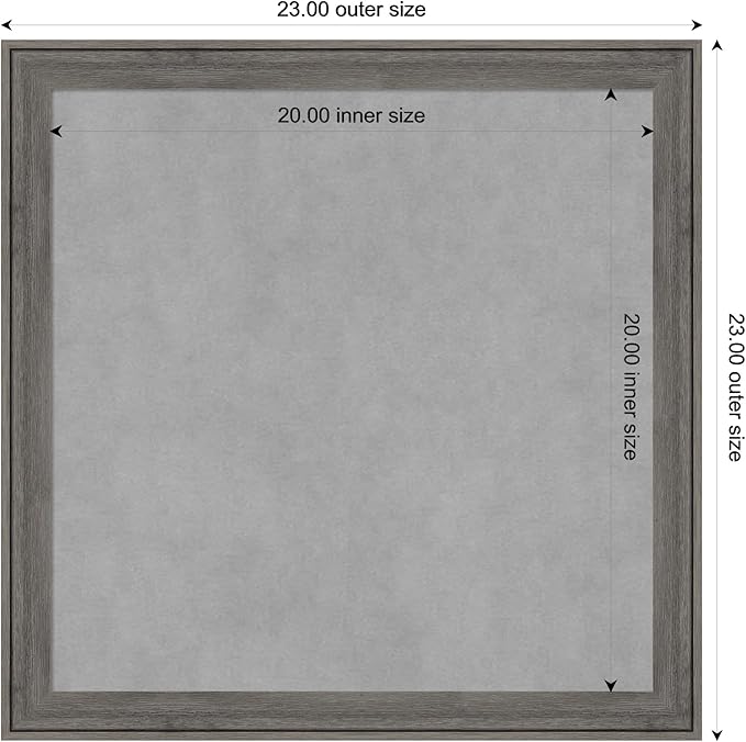 Amanti Art Grey Framed Magnetic Board 23x23 Medium Vision Board - Image 4