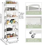 Sywhitta 6-Tier Plastic Rolling Utility Cart - Image 7