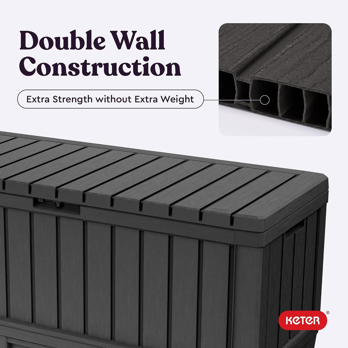 keter kentwood 92 gal outdoor storage box for, view 9