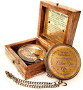 Gift for Grandson Brass Compass Engraved Quote | Memory Present to My Grandson by aladean