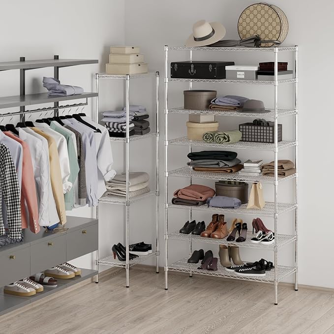 Regal Altair 21" Deep x 42" Wide x 86" Height Wire Shelving Kit | 8-Tier | NSF - Image 5