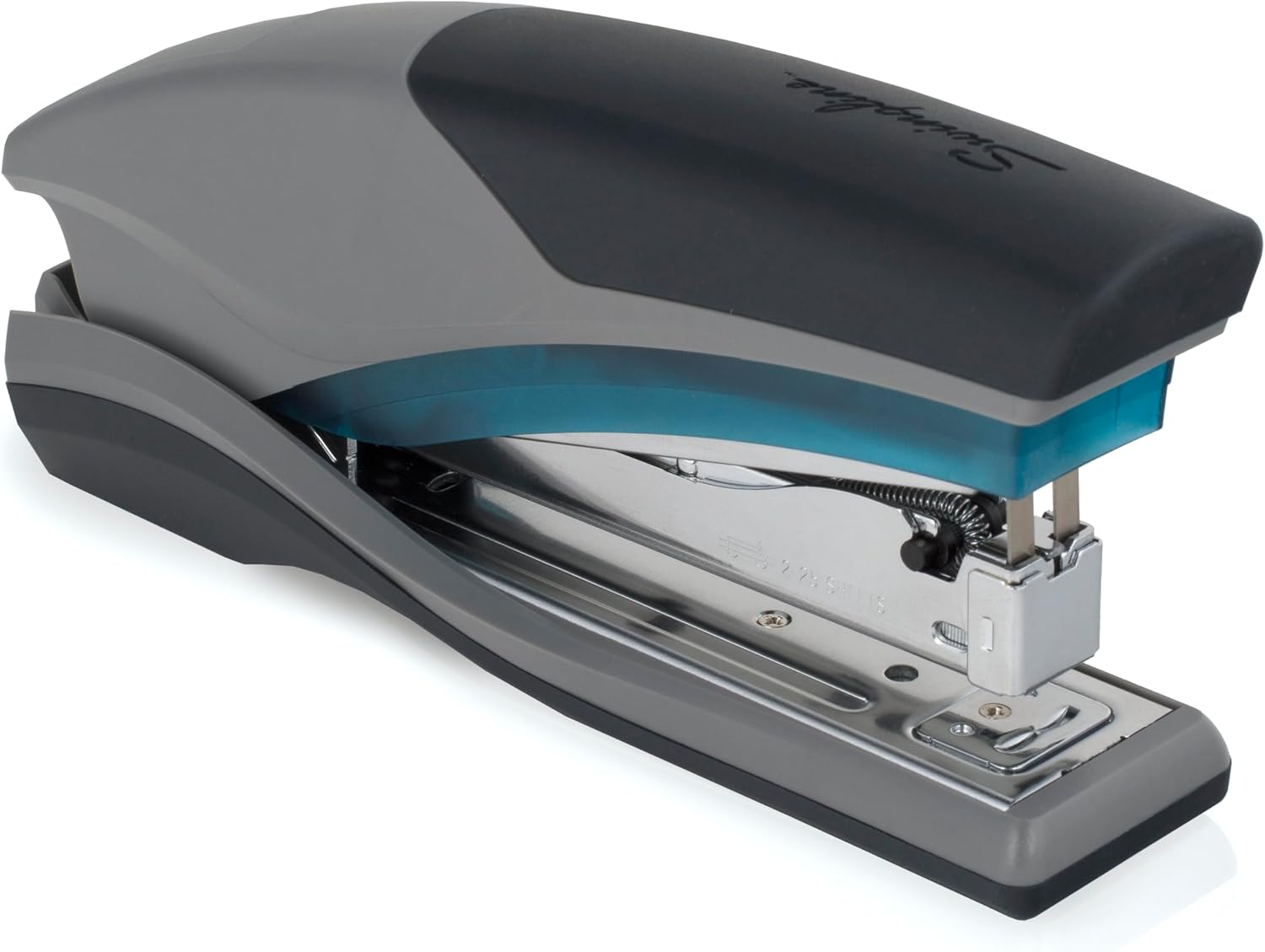 Swingline Stapler, 25 Sheet Capacity, Optima 25, Jam Free, Reduced Effort, Soft Grip, Blue and Gray (66404) (Pack of 6)