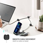 24 Pack Magnetic Cable Clip Organizer Cord Holder, Picozon Adhesive Cable - Image 3