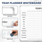 Lincia Extra Large 48" x 36" Magnetic Vertical Year Planner Dry Erase Calendar - Image 3