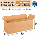 Long Moving & Shipping Boxes 18 x 6 x 6 inches - Image 2
