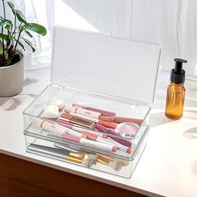 ZEXALOR Pack of 2 Clear Storage Bins - Image 4