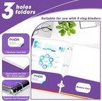 Two Pocket Portfolio Folders, PANDRI 60 Pack 3 Hole Punched 2 Pocket Folders - Image 4
