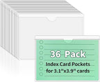 NIUBIER Storage Bin Labels, 36 Pack 3x3.5 Inches Index Card Holder, Removable by NIUBIER