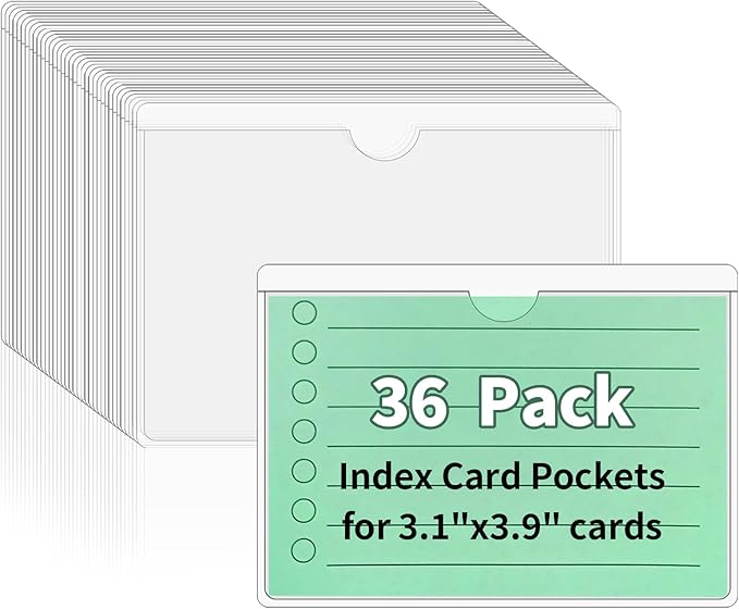 NIUBIER Storage Bin Labels, 36 Pack 3x3.5 Inches Index Card Holder, Removable by NIUBIER