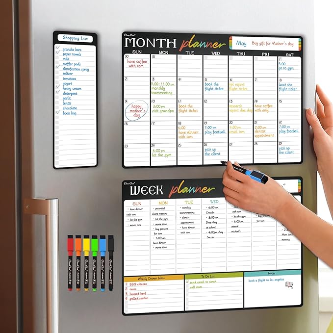 Magnetic Dry Erase Monthly Calendar Set - Image 5