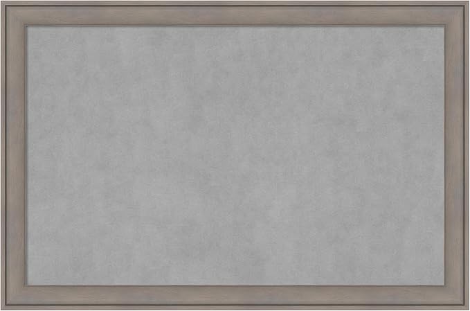 Amanti Art Grey Framed Magnetic Board 23x35 Large Vision Board by AmantiArt