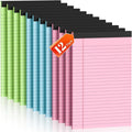 Nichela Legal Pads 5x8 12 Pack Note Pads College Ruled Notepad Pink/Green/Blue by Nichela