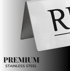 6 Reserved Table Signs – Silver Stainless Steel | Elegant, Durable & Reusable - Image 3