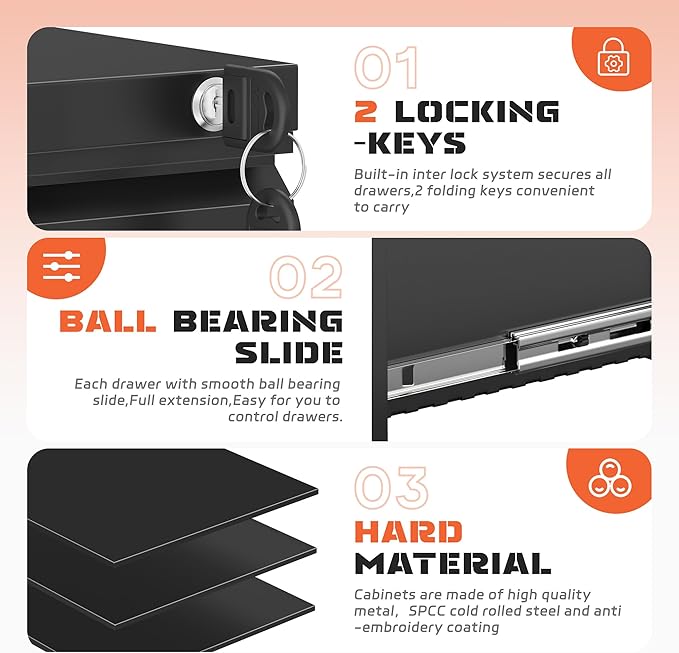 INTERGREAT Mobile File Cabinet - Image 5