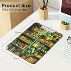 Luminzo Plastic Cute Clipboard Low-Profile Metal Clip, A4 Letter Size 9 x 12.5 - Image 2