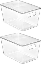 Vtopmart 2 Pack Clear Stackable Storage Bins by Vtopmart