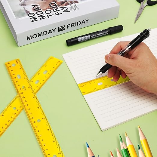 200 Pack 12 Inch Plastic Rulers Bulk, - Image 4