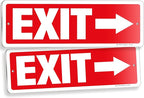 iSYFIX Exit Signs 2 Pack 12x4 Inch by iSYFIXPREMIUMSIGNS