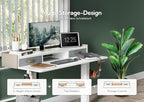 Claiks Standing Desk with Drawers, Adjustable Stand Up Electric Small Standing - Image 4