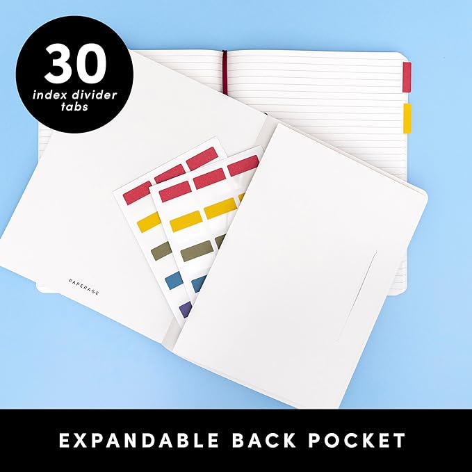 PAPERAGE Softcover Lined Journal Notebook, 176 Pages, Large B5 College Ruled - Image 5