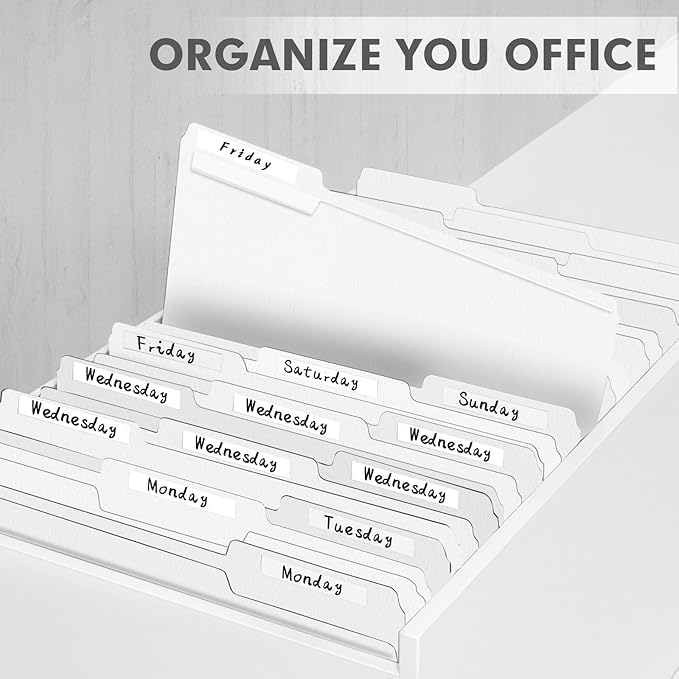 File Folder, PANDRI 120 Pack File Folder, 1/3 Cut Tab, Letter Size, Filing - Image 6