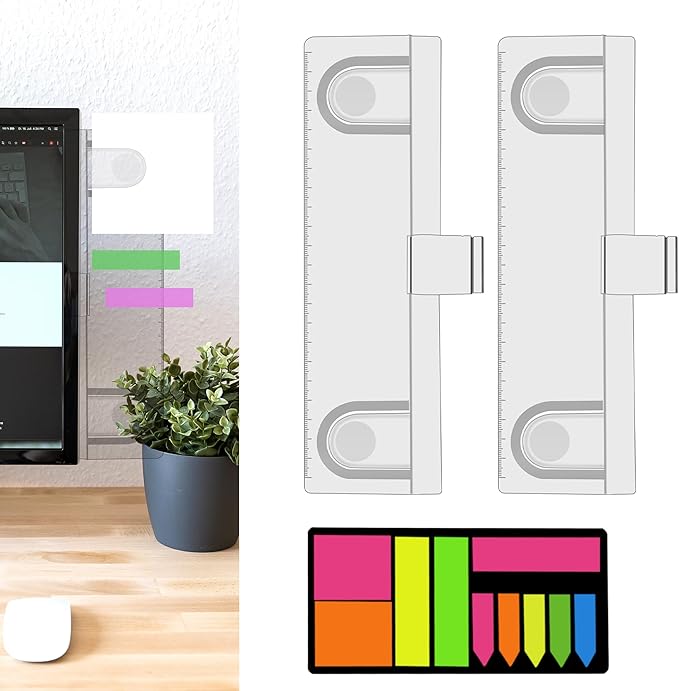 Keenjorika 2PCS Multifunctionnal Monitor Documents Holder, Desktop Message Board by Keenjorika