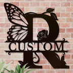 Personalized Custom Letter Name metal Signs, Custom Black Letter Monogram Wall - Image 4