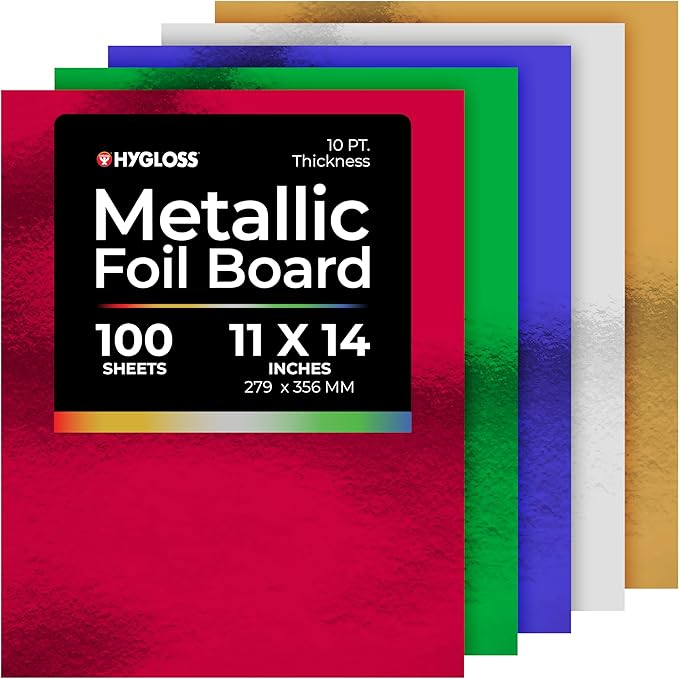 Hygloss Products Metallic Cardstock Sheets by HyglossProductsInc