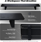 ULTRARM Moodular Wooden Monitor Stand 45.6” Large Desk Organizer - Image 3