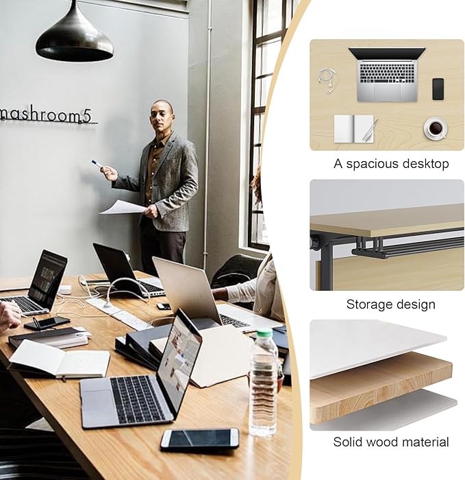 Conference Table, 55.1''Folding Conference Room Table - Image 7