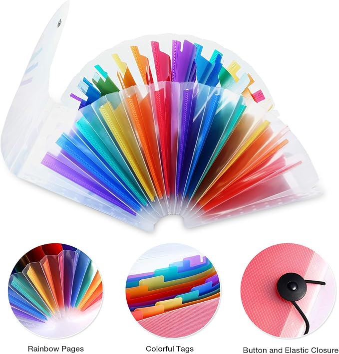 2 Pack 13-Pockets Expanding Accordion File Folder Mini Organizer Wallet - Image 3