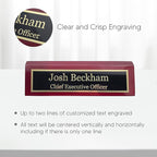 Business Wood Name Plate for Desk | Custom Desk Name Plate Personalized Gift - Image 3