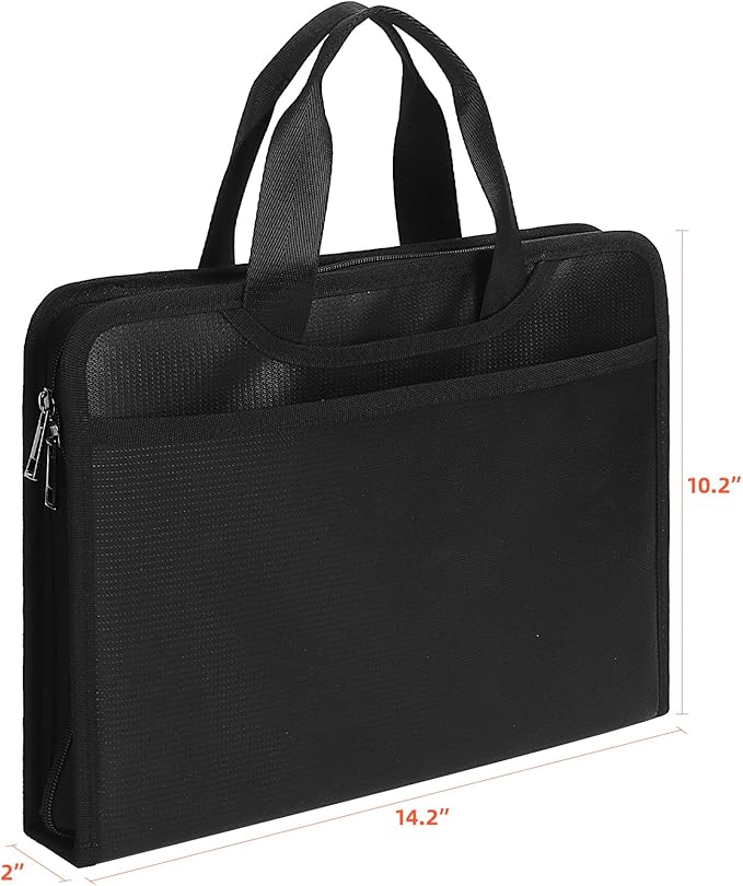 Fireproof Accordion File with Handle, Expandable File Folder Organizer - Image 3