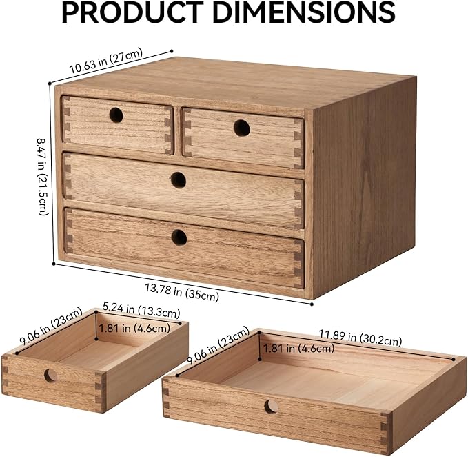 Kirigen Wood Desktop Storage Cabinet/Workspace Document Office necessity - Image 3